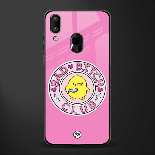bad bitch club glass case for vivo y91 image