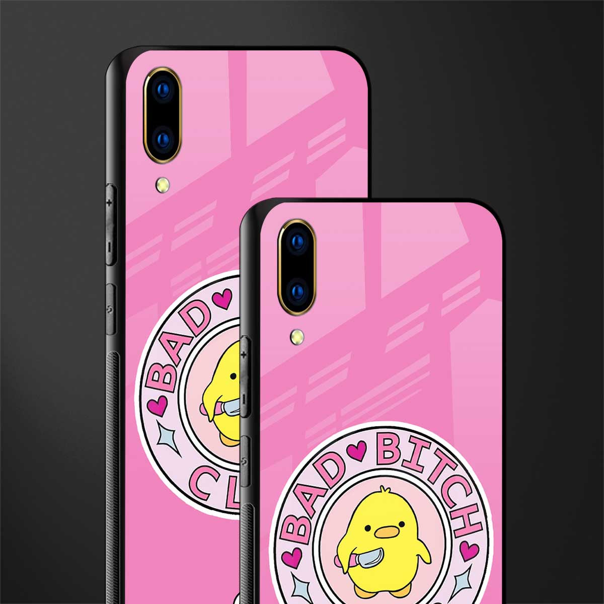 bad bitch club glass case for vivo v11 pro image-2