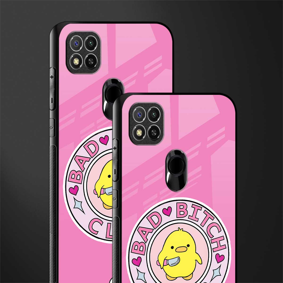 bad bitch club glass case for redmi 9 image-2