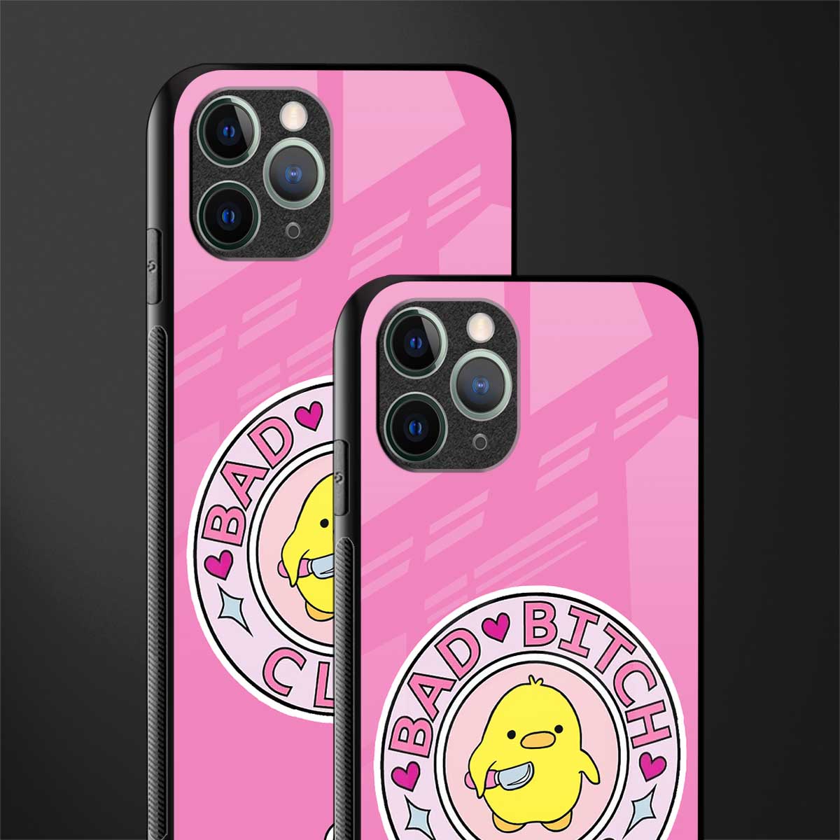 bad bitch club glass case for iphone 11 pro image-2
