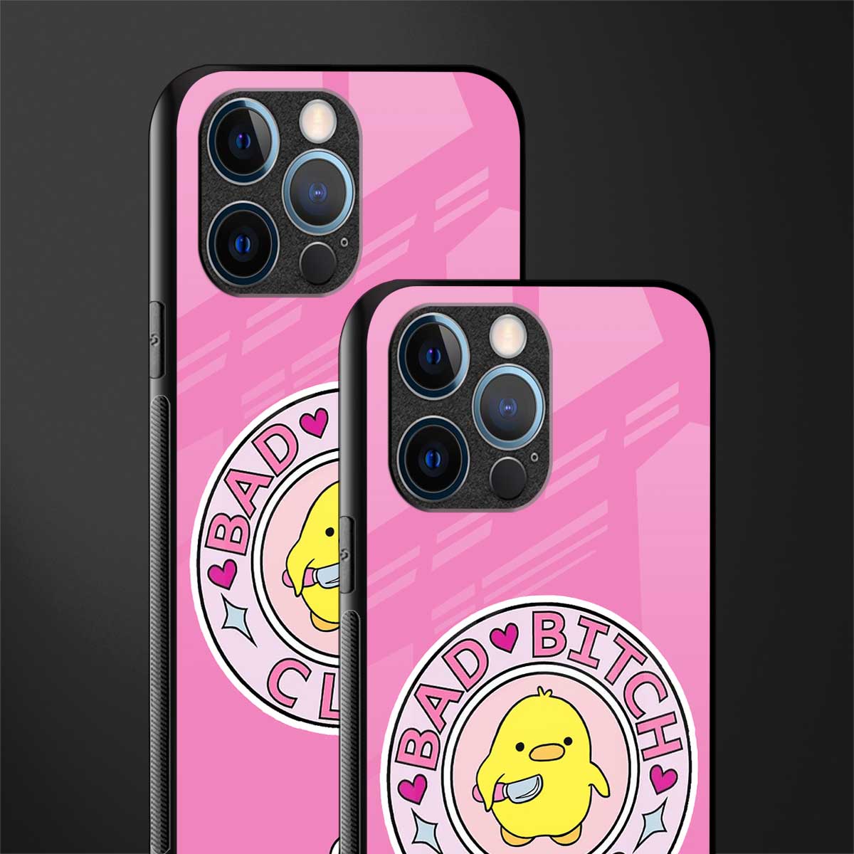 bad bitch club glass case for iphone 12 pro image-2