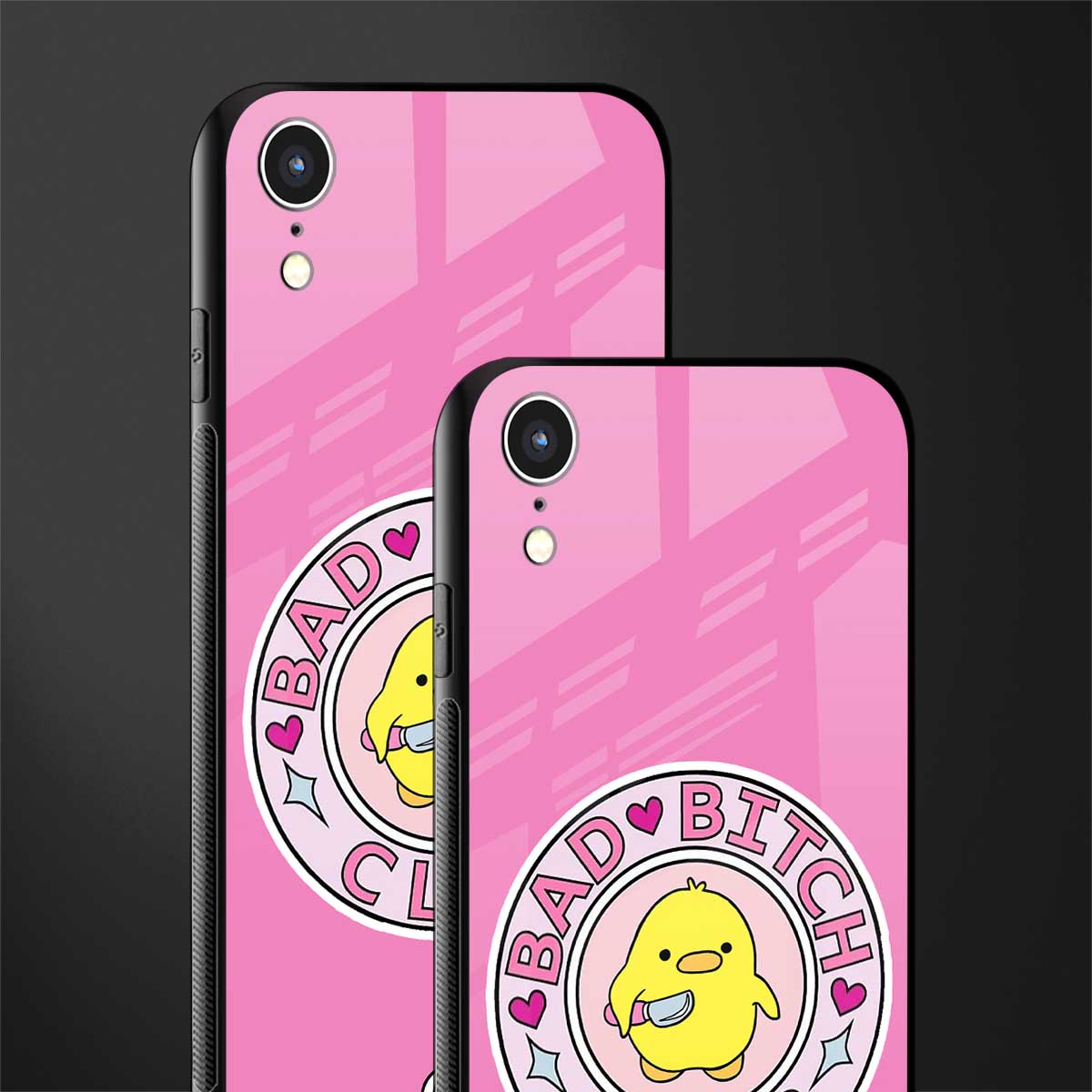 bad bitch club glass case for iphone xr image-2