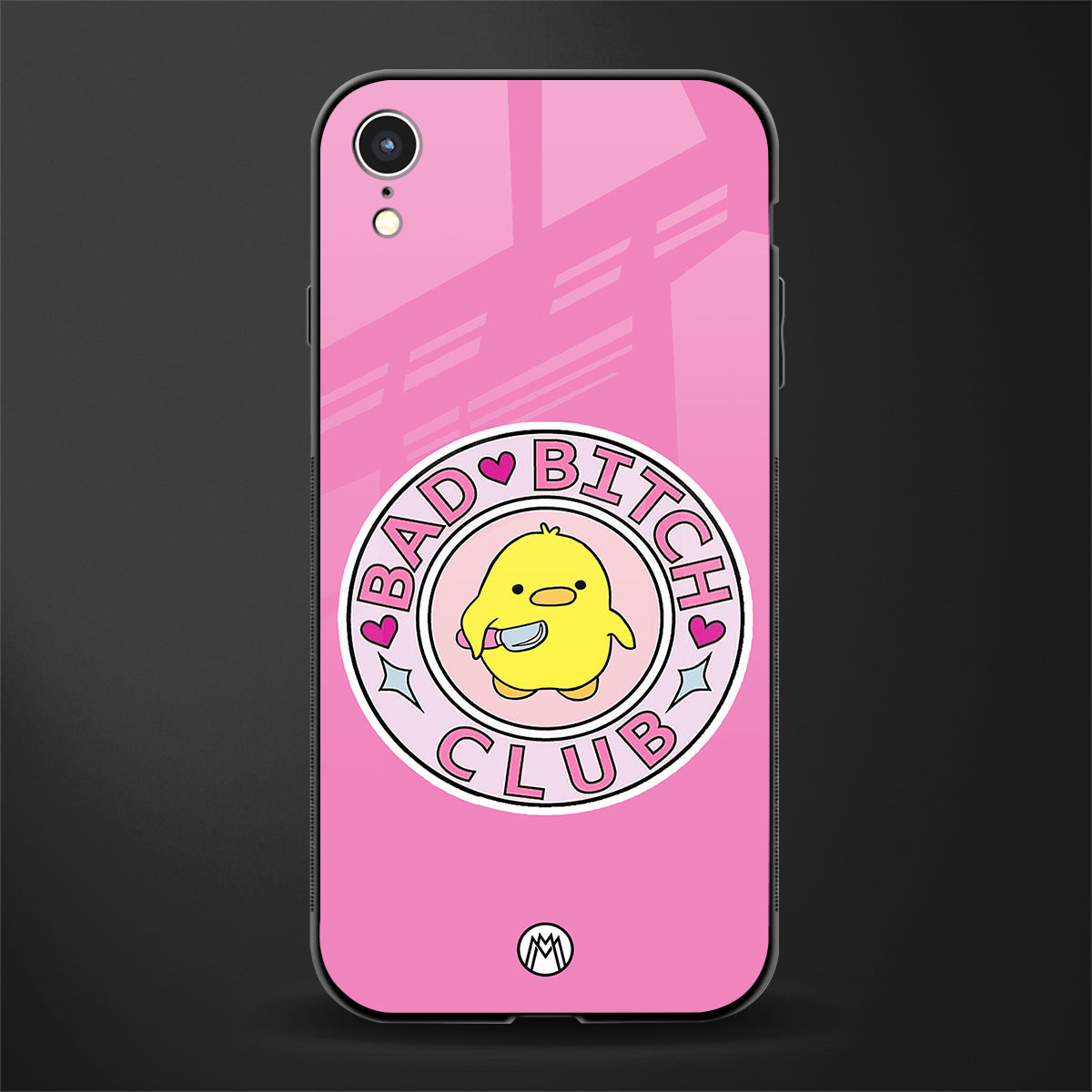 bad bitch club glass case for iphone xr image