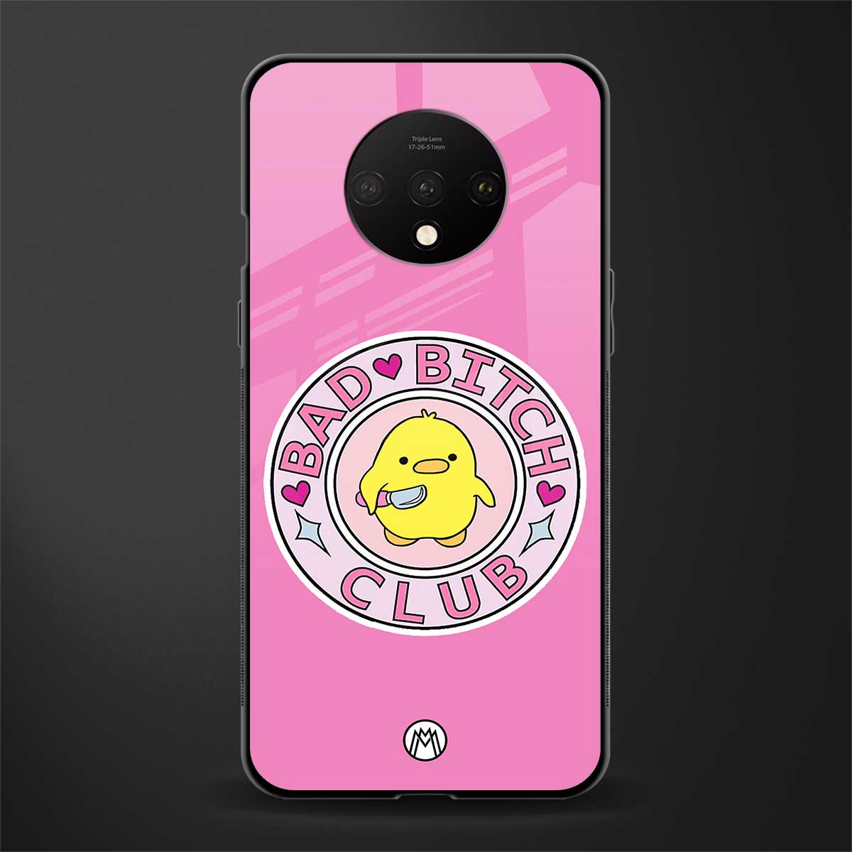 bad bitch club glass case for oneplus 7t image