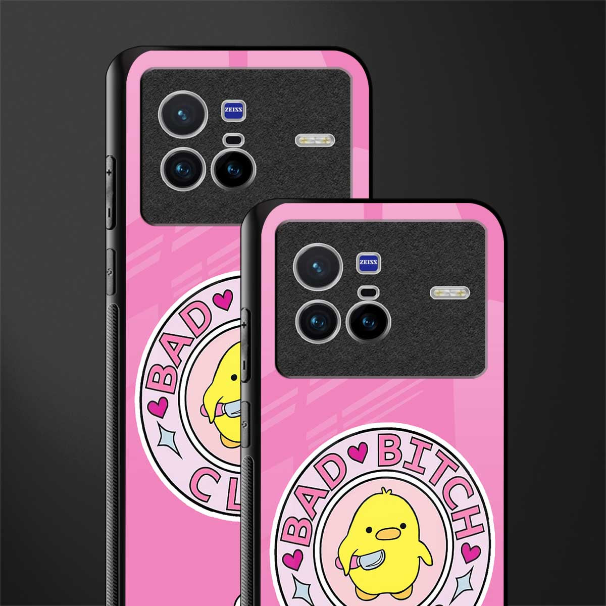 bad bitch club glass case for vivo x80 image-2