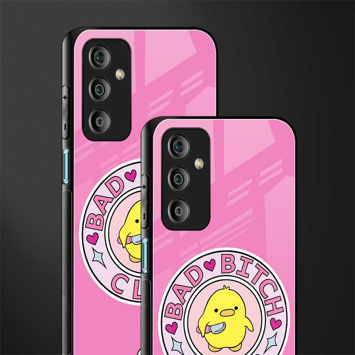 bad bitch club back phone cover | glass case for samsung galaxy f23 5g