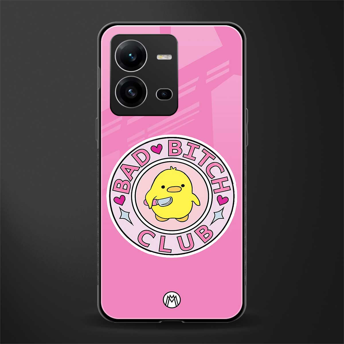 bad bitch club back phone cover | glass case for vivo v25-5g