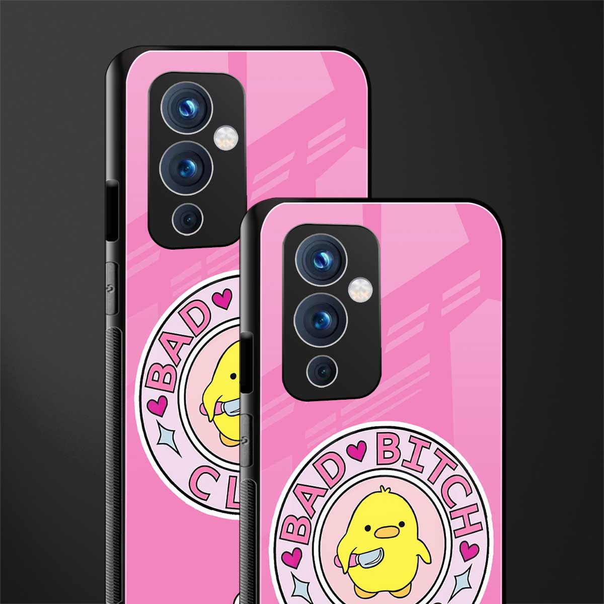 bad bitch club back phone cover | glass case for oneplus 9