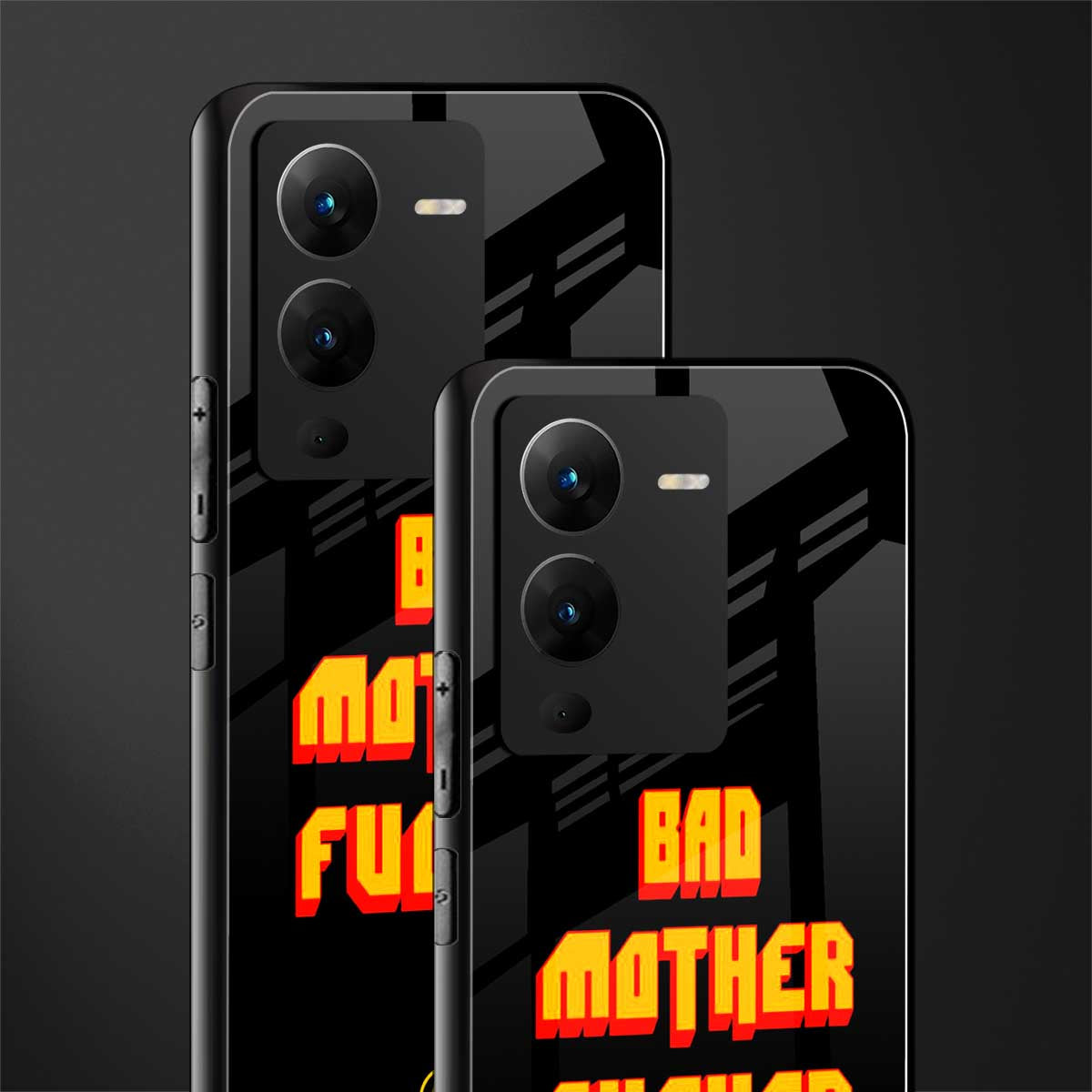 bad motherfcker back phone cover | glass case for vivo v25 pro 5g