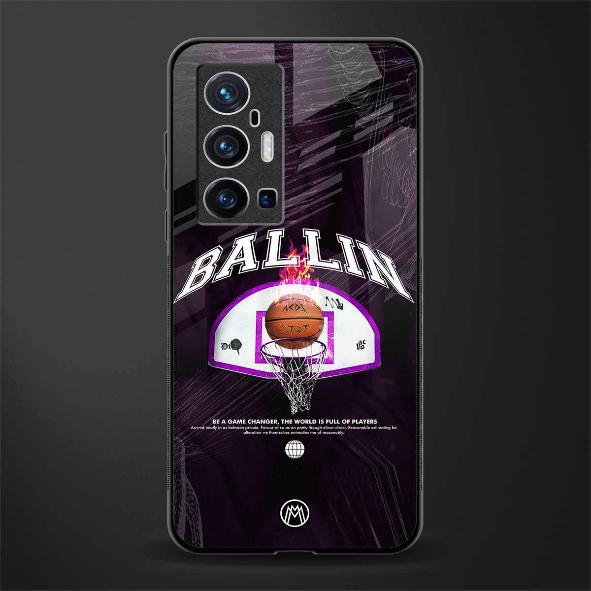 ballin glass case for vivo x70 pro plus image