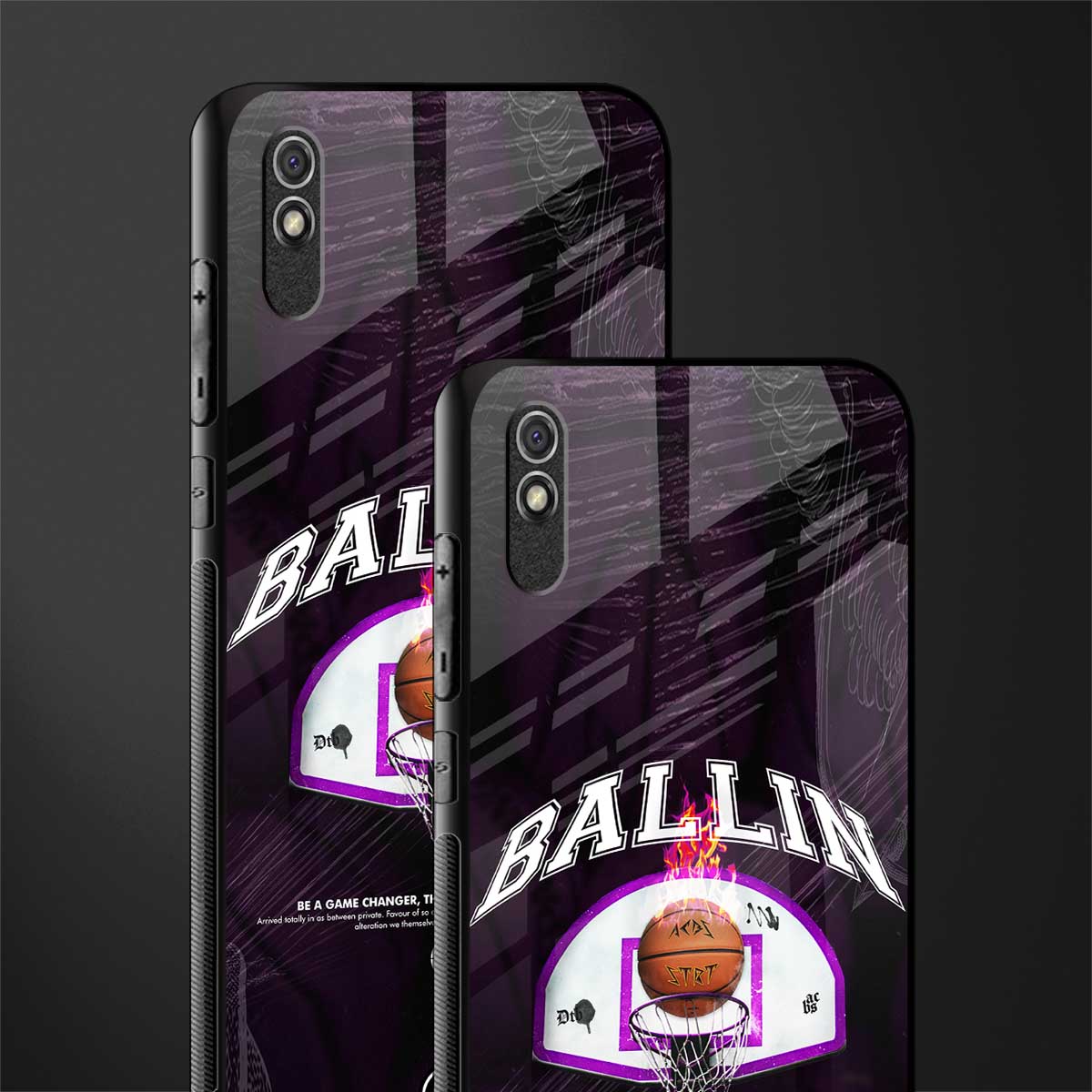 ballin glass case for redmi 9a image-2