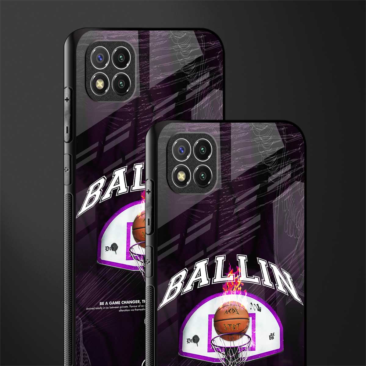 ballin glass case for poco c3 image-2