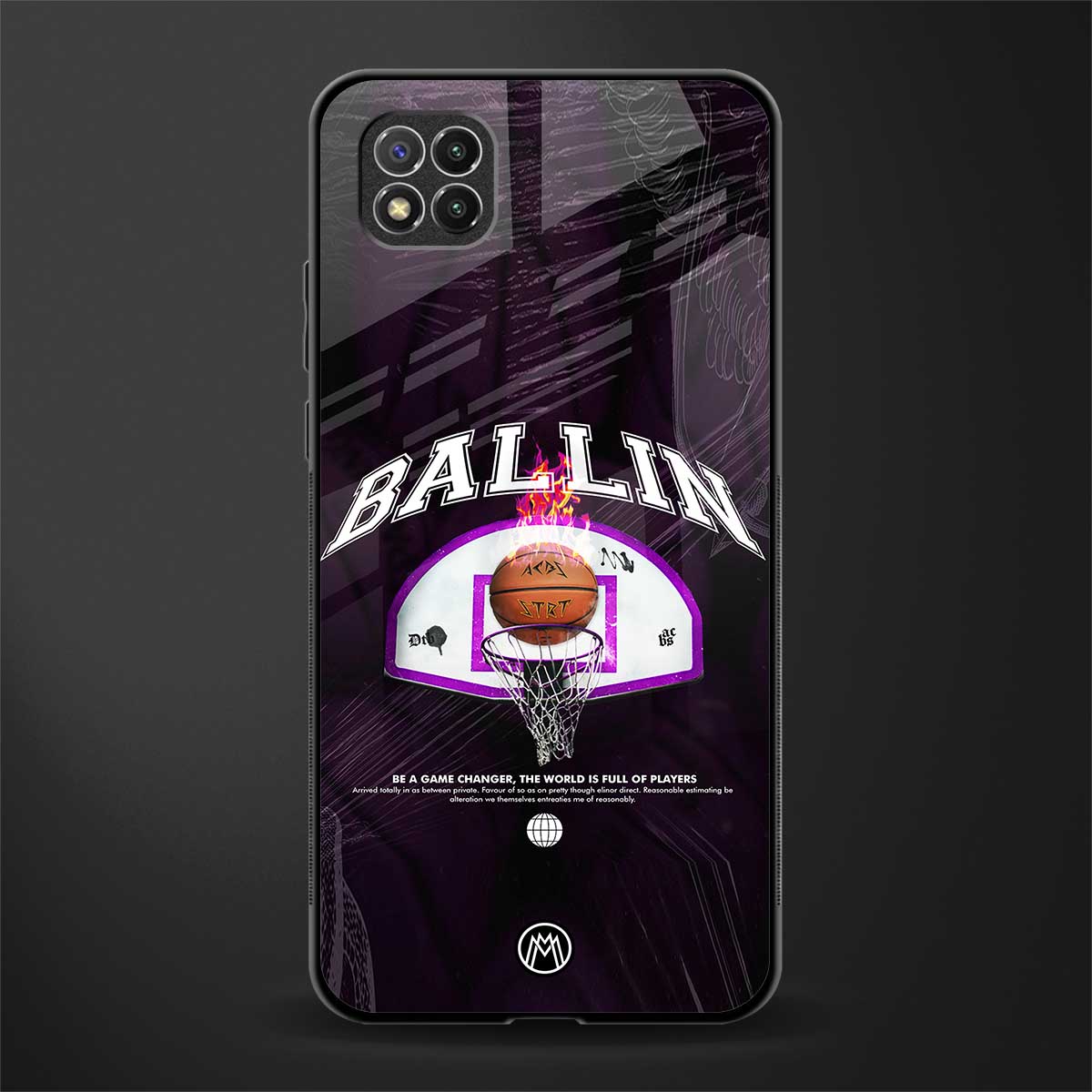 ballin glass case for poco c3 image