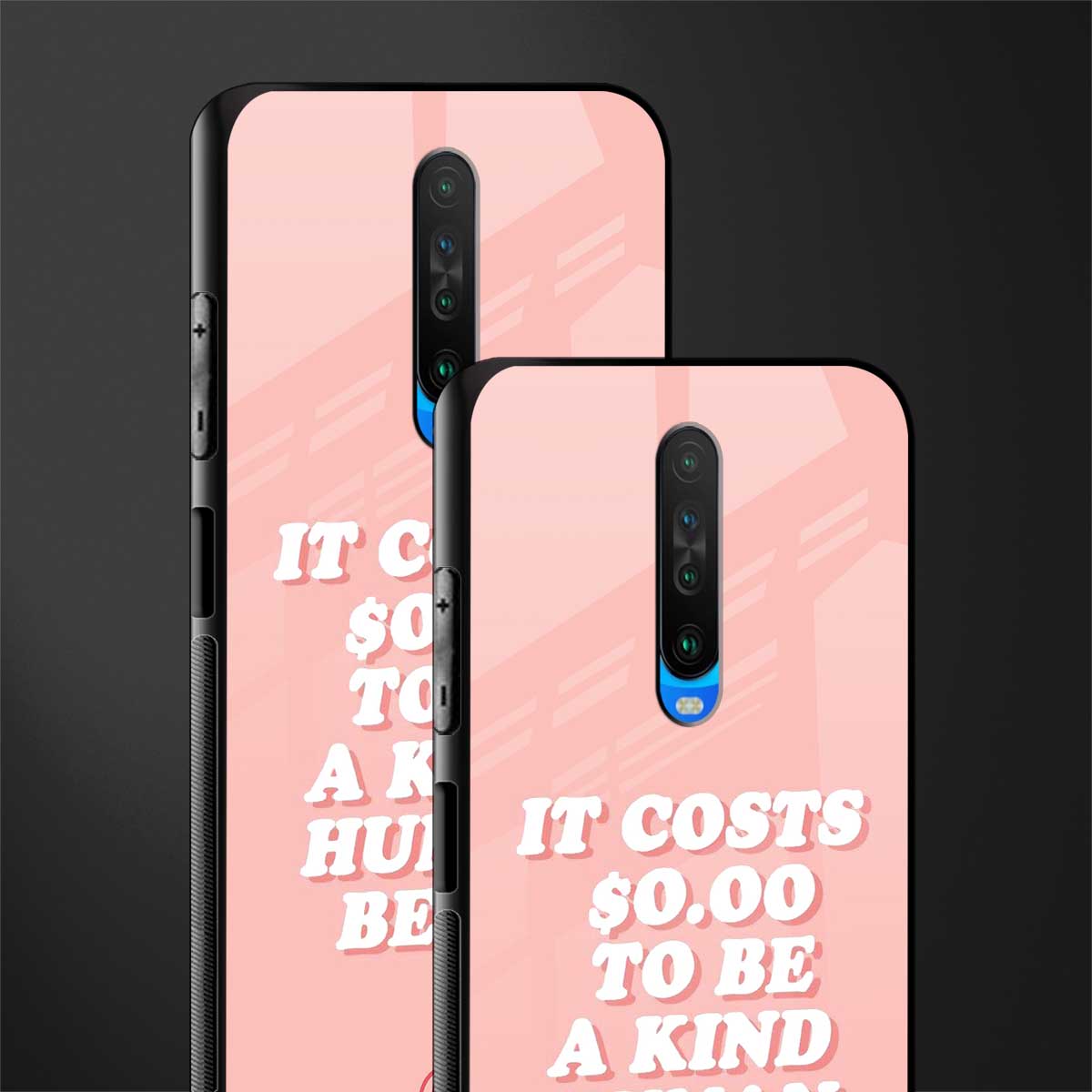 be a kind human being glass case for poco x2 image-2