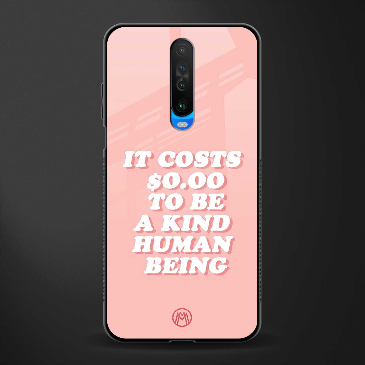 be a kind human being glass case for poco x2 image