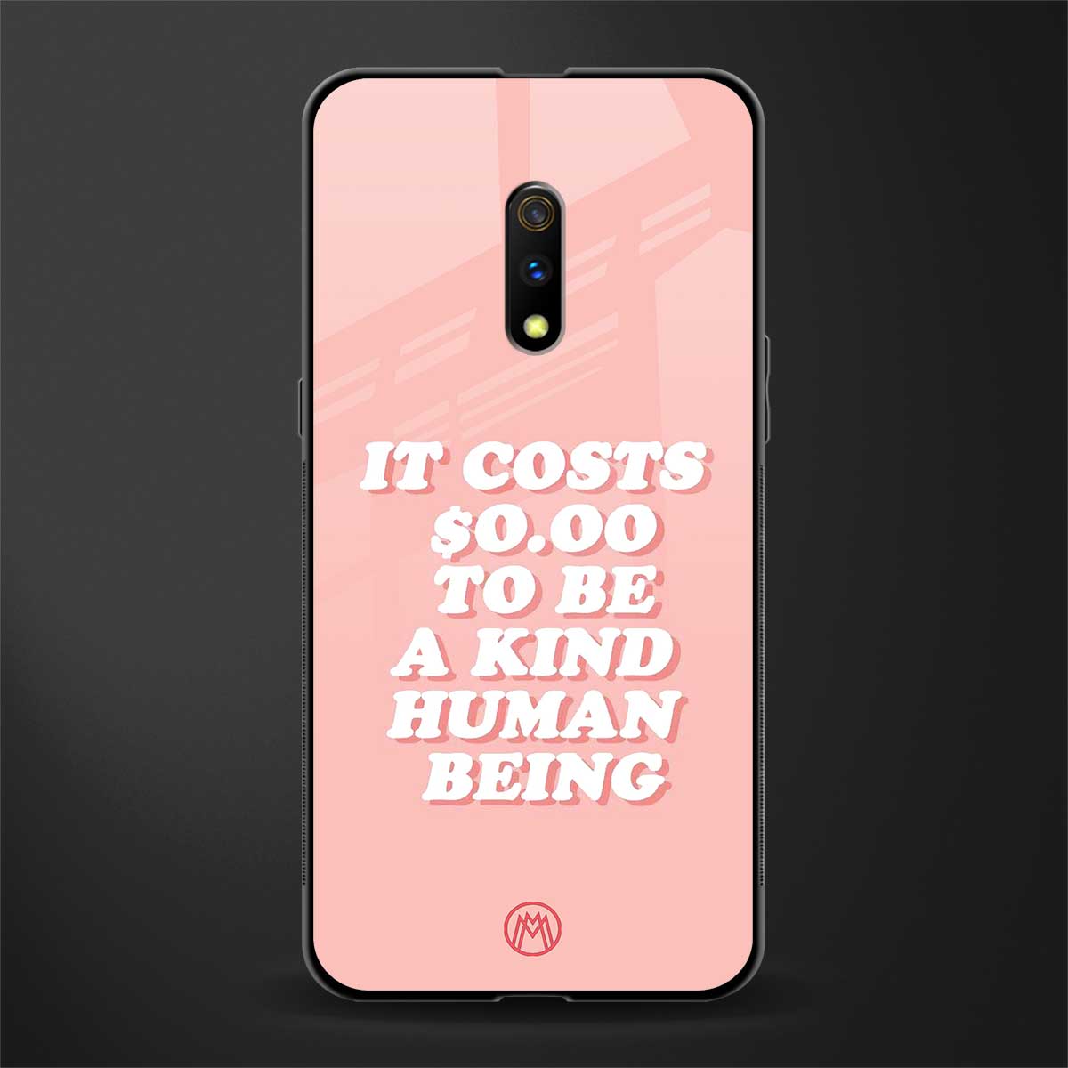 be a kind human being glass case for realme x image