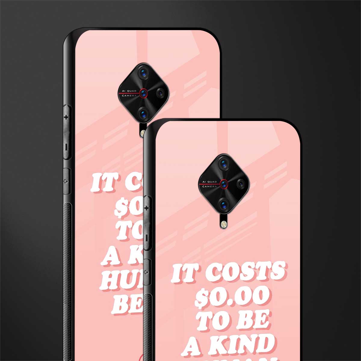 be a kind human being glass case for vivo s1 pro image-2