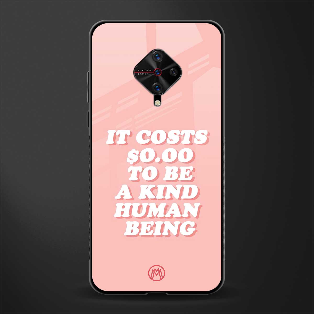 be a kind human being glass case for vivo s1 pro image