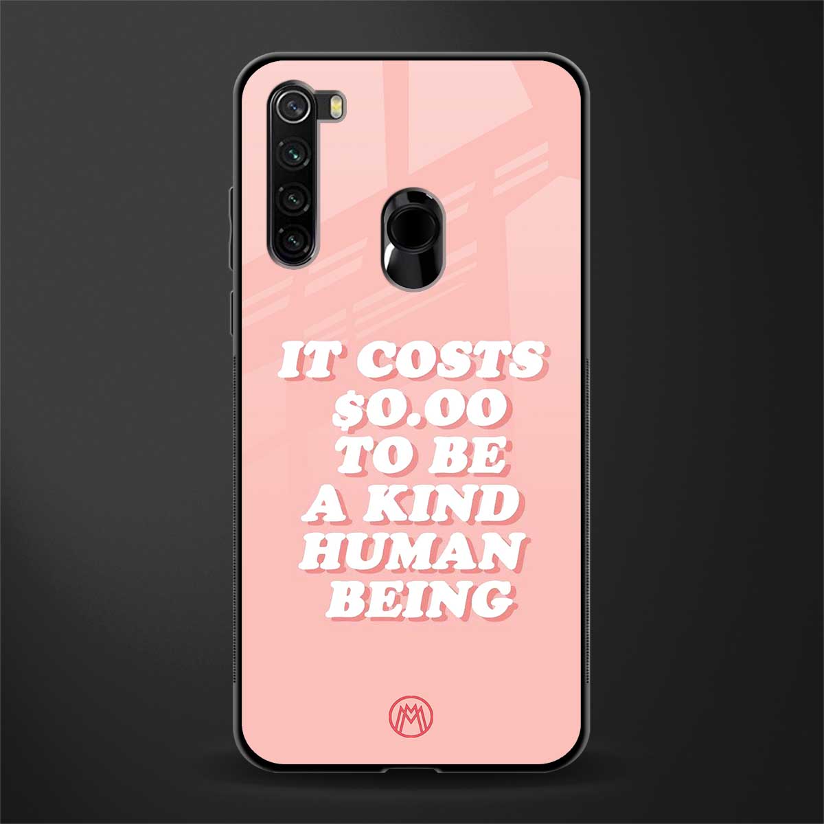be a kind human being glass case for redmi note 8 image