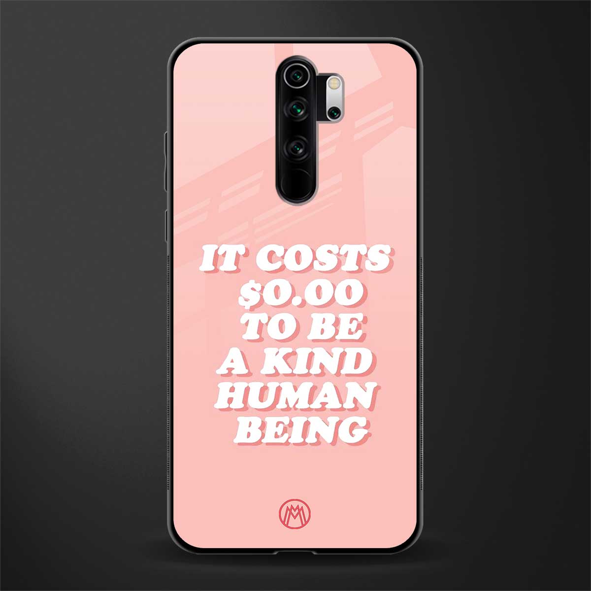 be a kind human being glass case for redmi note 8 pro image