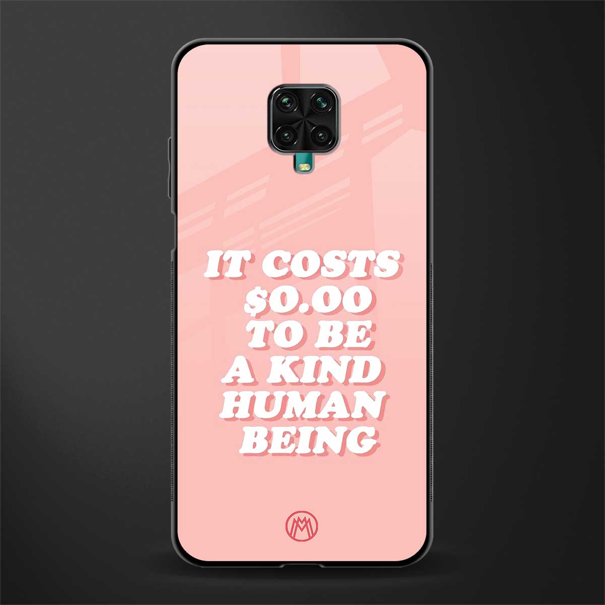 be a kind human being glass case for redmi note 9 pro image