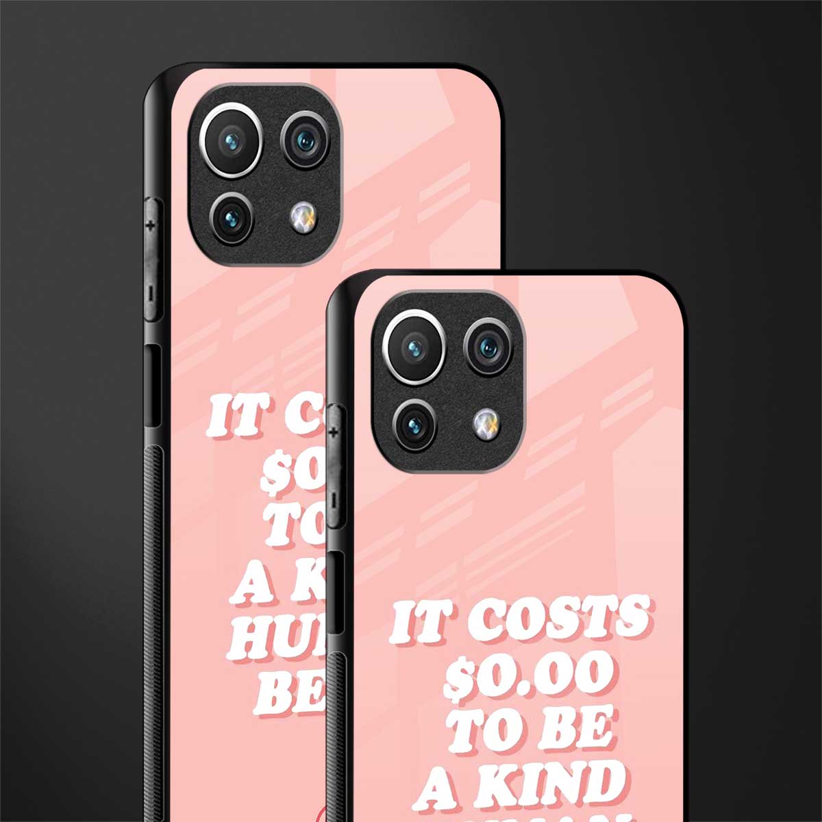 be a kind human being glass case for mi 11 lite image-2