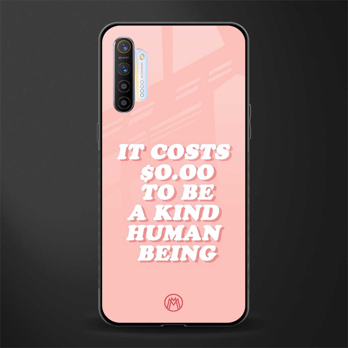 be a kind human being glass case for realme xt image