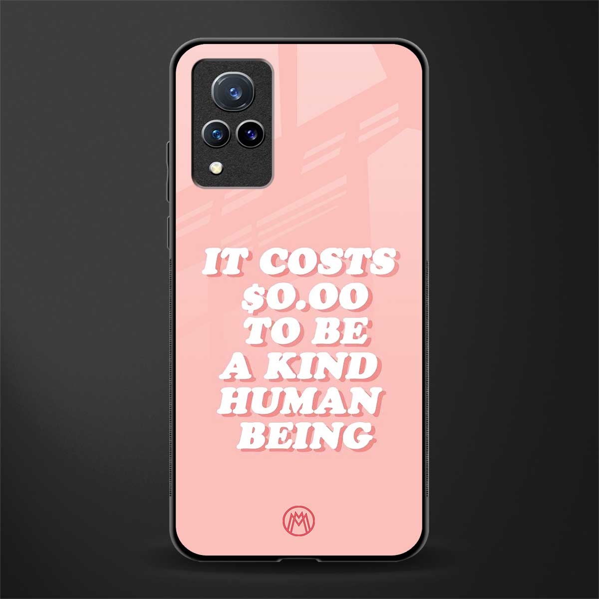 be a kind human being glass case for vivo v21 5g image