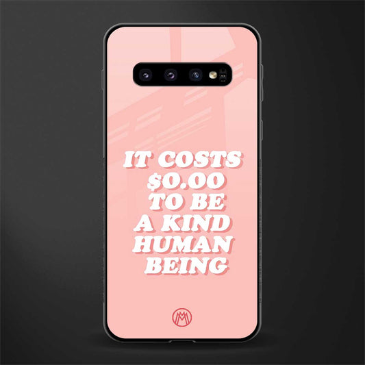 be a kind human being glass case for samsung galaxy s10 plus image