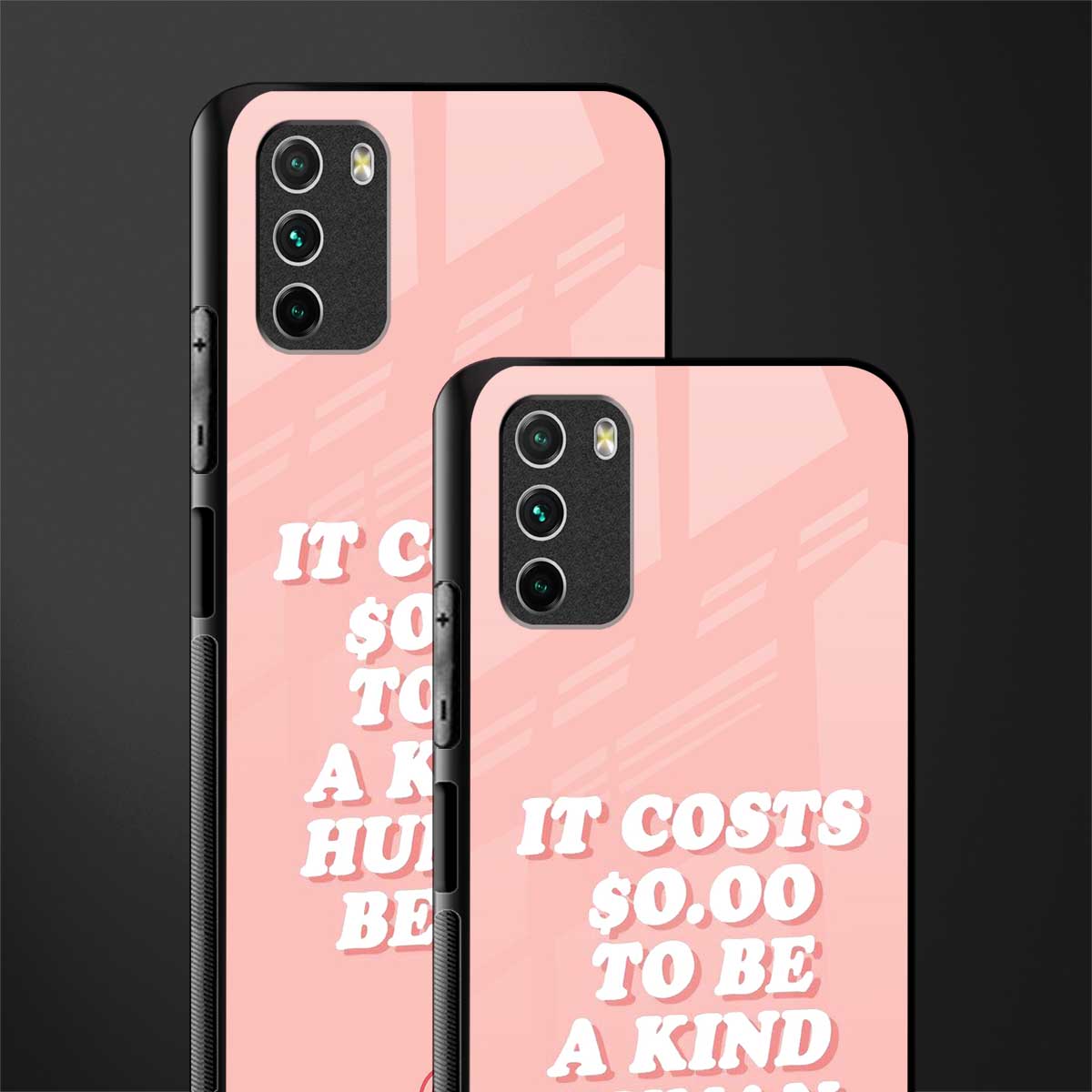 be a kind human being glass case for poco m3 image-2