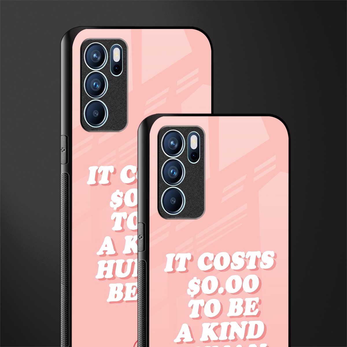 be a kind human being glass case for oppo reno6 5g image-2