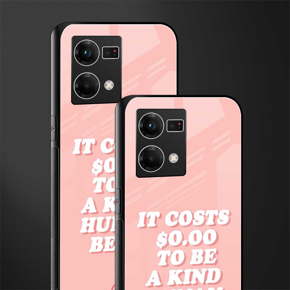 be a kind human being back phone cover | glass case for oppo f21 pro 4g