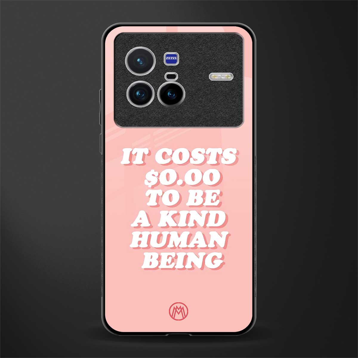 be a kind human being glass case for vivo x80 image