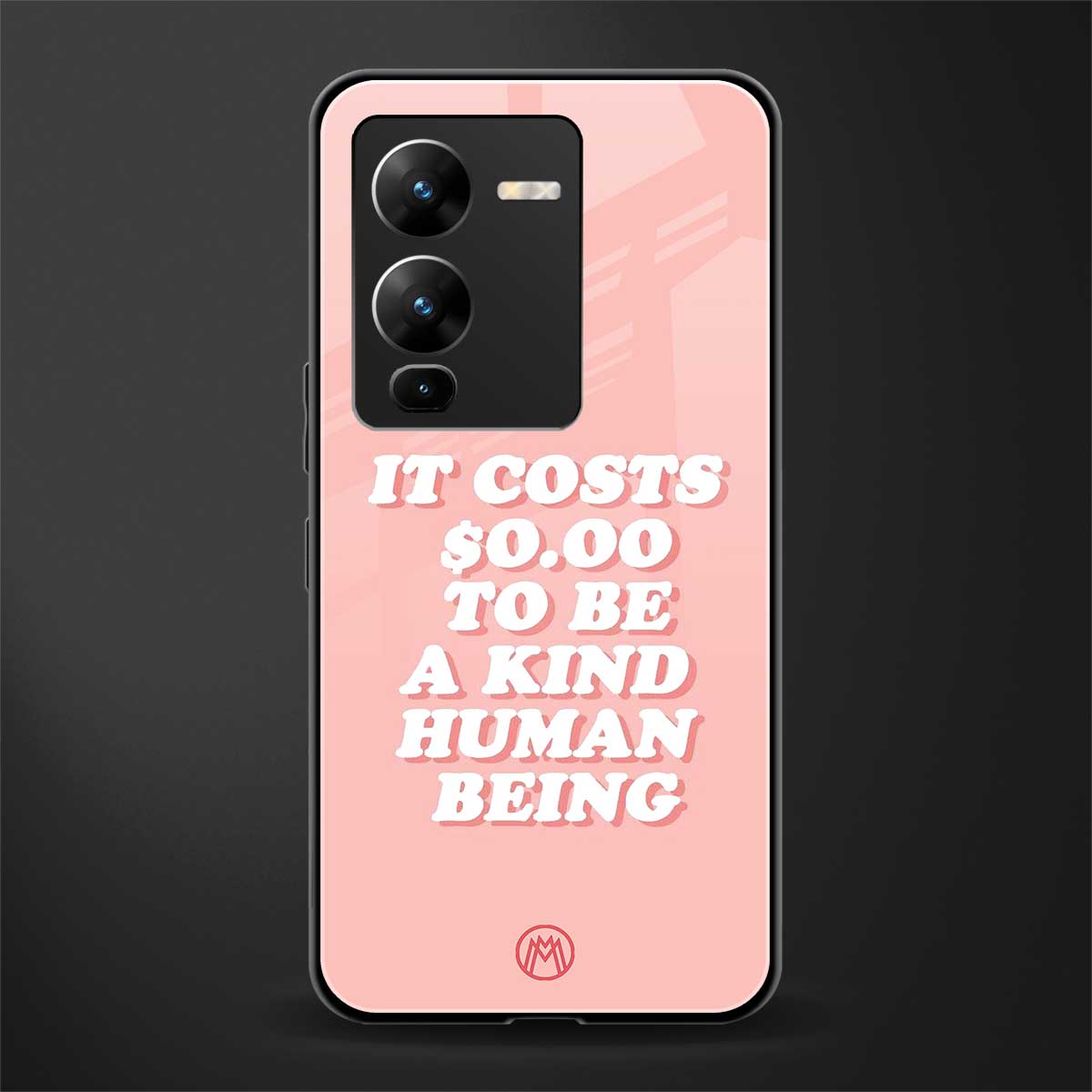 be a kind human being back phone cover | glass case for vivo v25 pro 5g