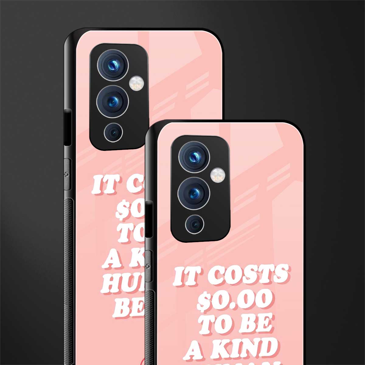 be a kind human being back phone cover | glass case for oneplus 9