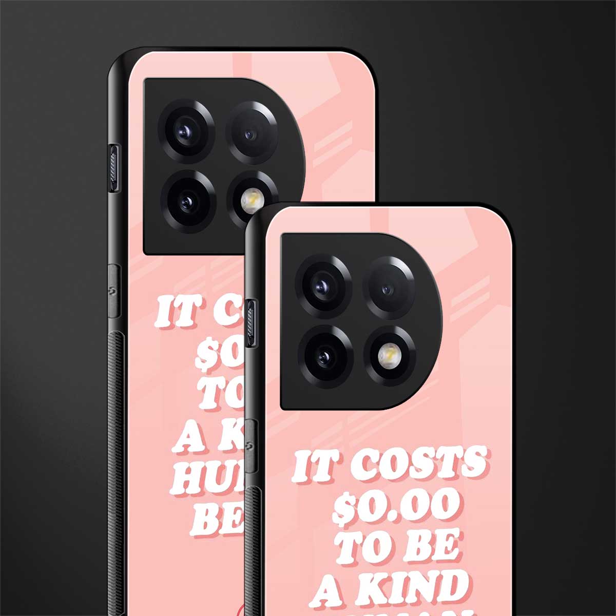 be a kind human being back phone cover | glass case for oneplus 11