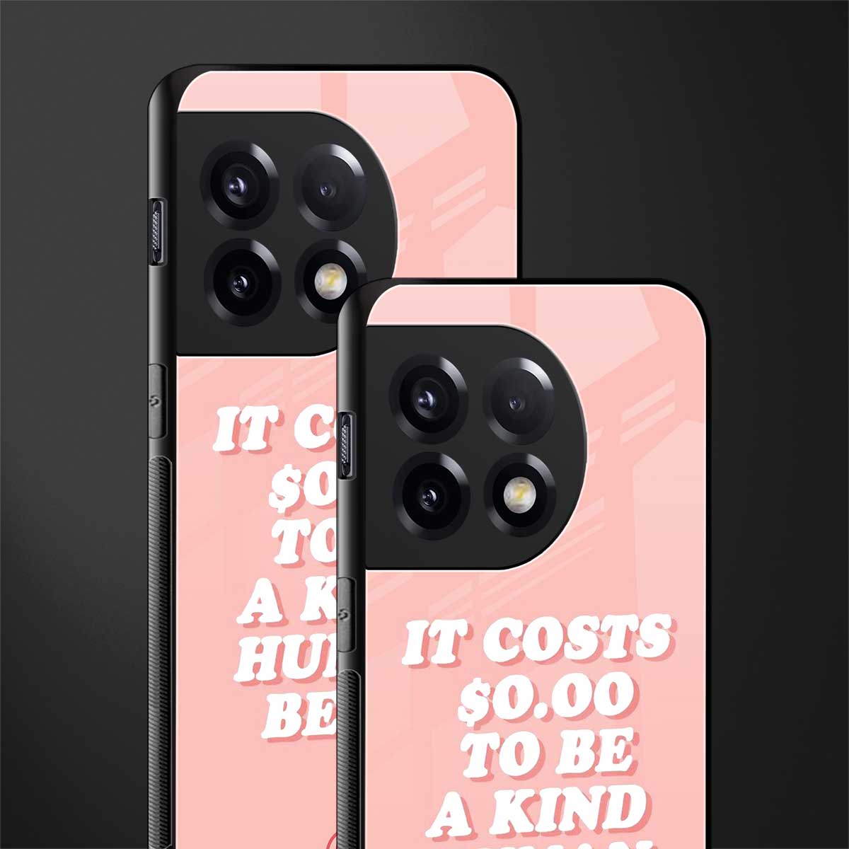 be a kind human being back phone cover | glass case for oneplus 11r