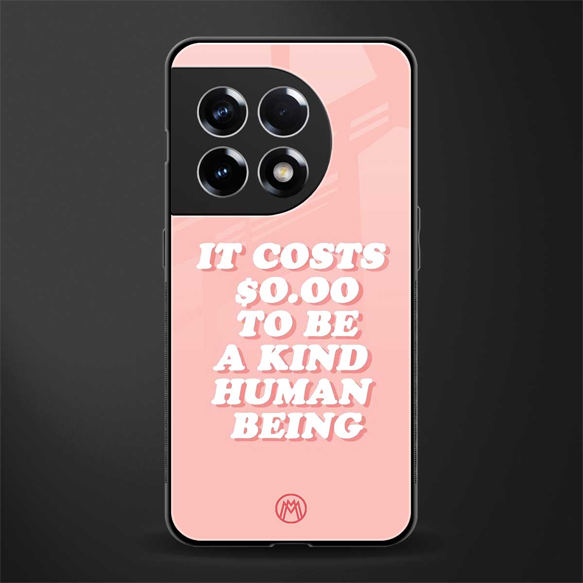 be a kind human being back phone cover | glass case for oneplus 11r