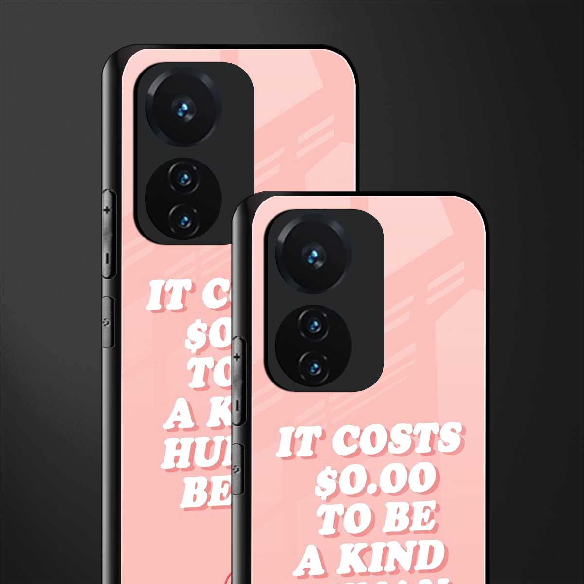 be a kind human being back phone cover | glass case for vivo t1 44w 4g