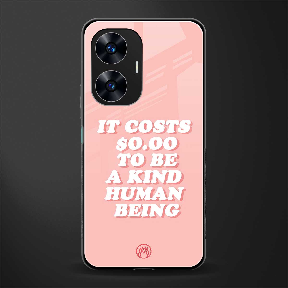 be a kind human being back phone cover | glass case for realme c55