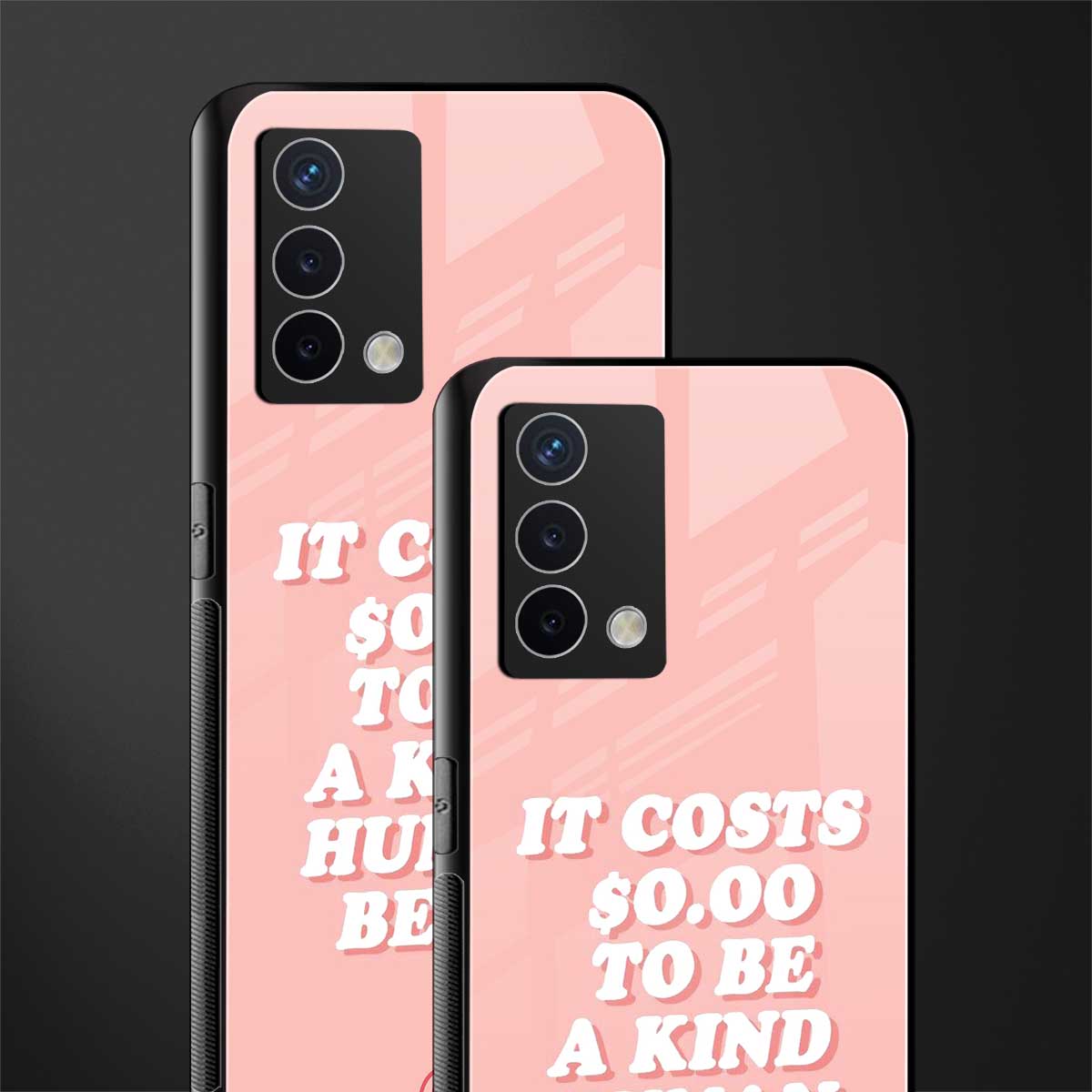 be a kind human being back phone cover | glass case for oppo a74 4g