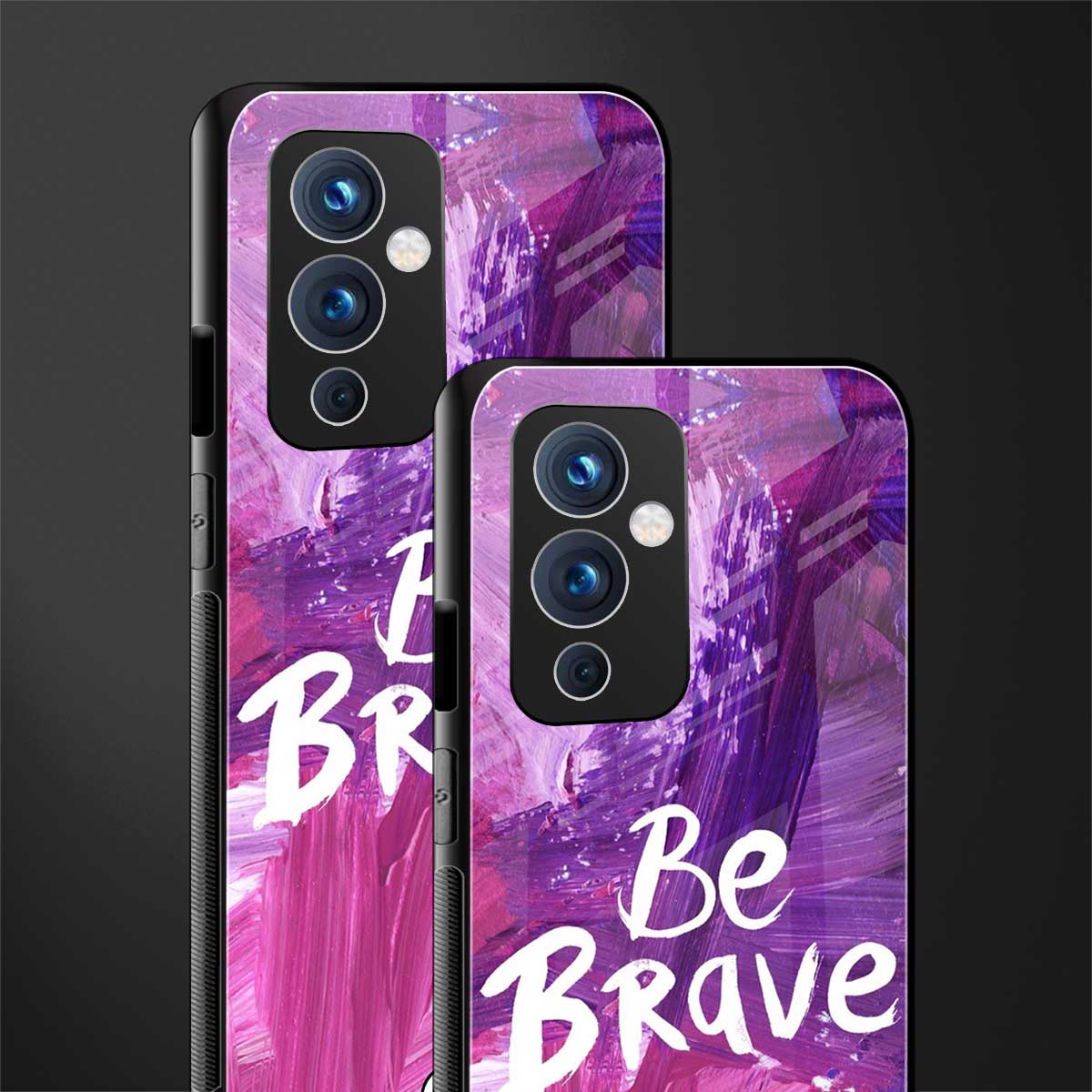 be brave back phone cover | glass case for oneplus 9