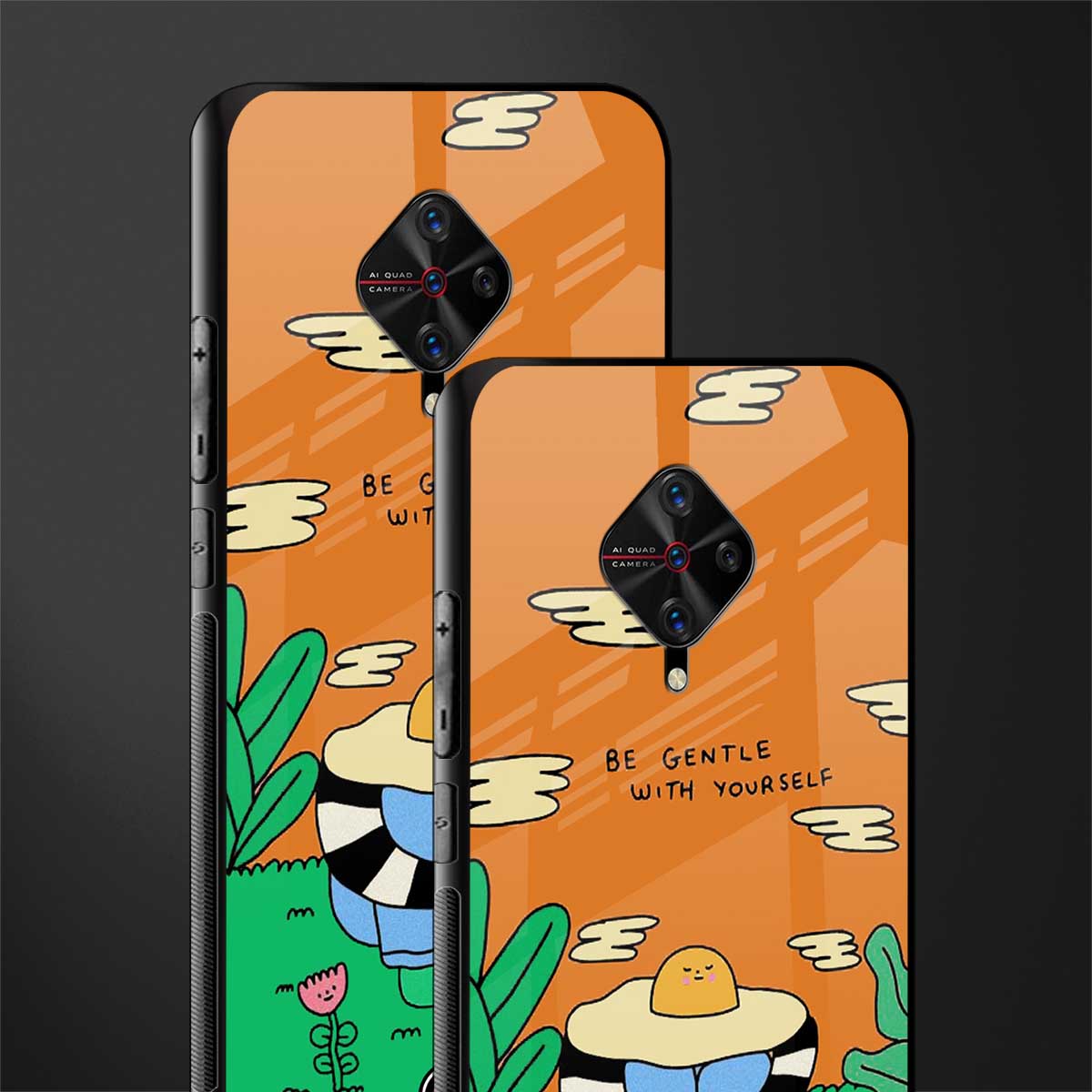 be gentle with yourself glass case for vivo s1 pro image-2