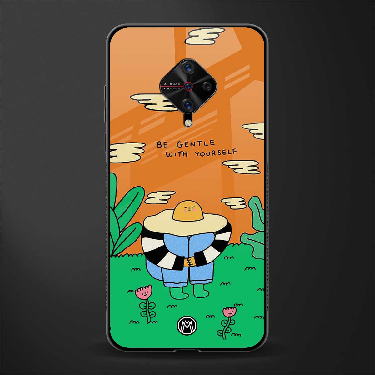 be gentle with yourself glass case for vivo s1 pro image