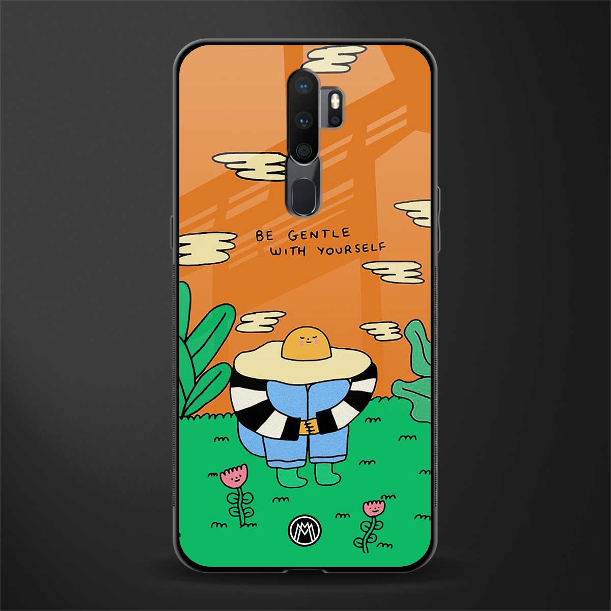 be gentle with yourself glass case for oppo a5 2020 image