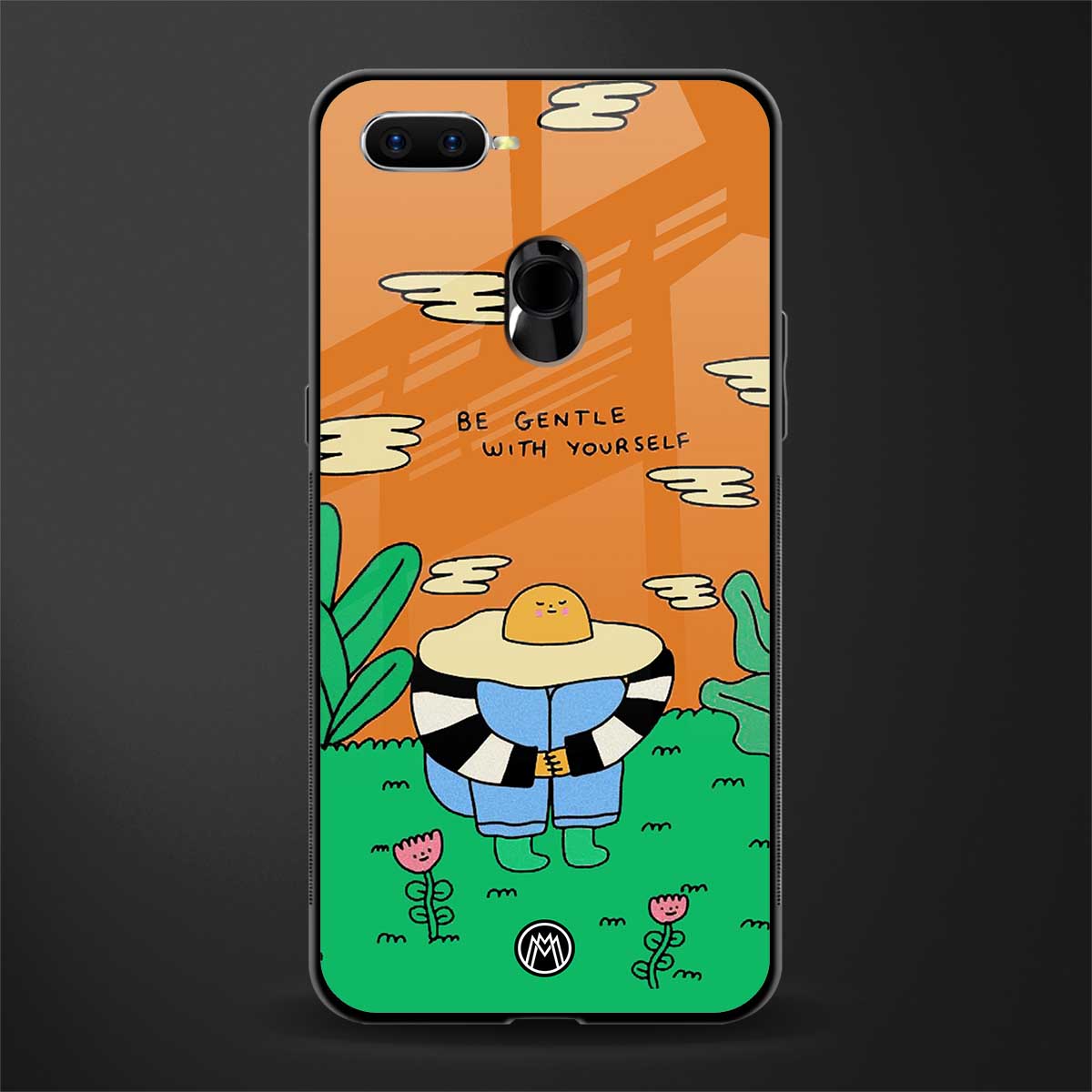 be gentle with yourself glass case for oppo a5s image
