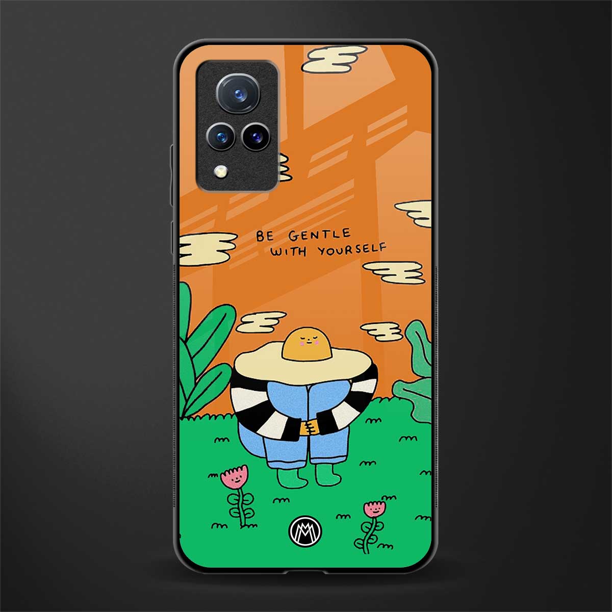 be gentle with yourself glass case for vivo v21 5g image