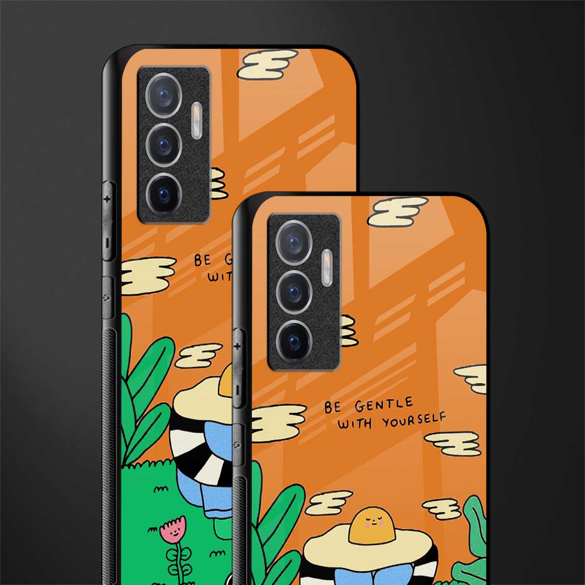 be gentle with yourself glass case for vivo v23e image-2