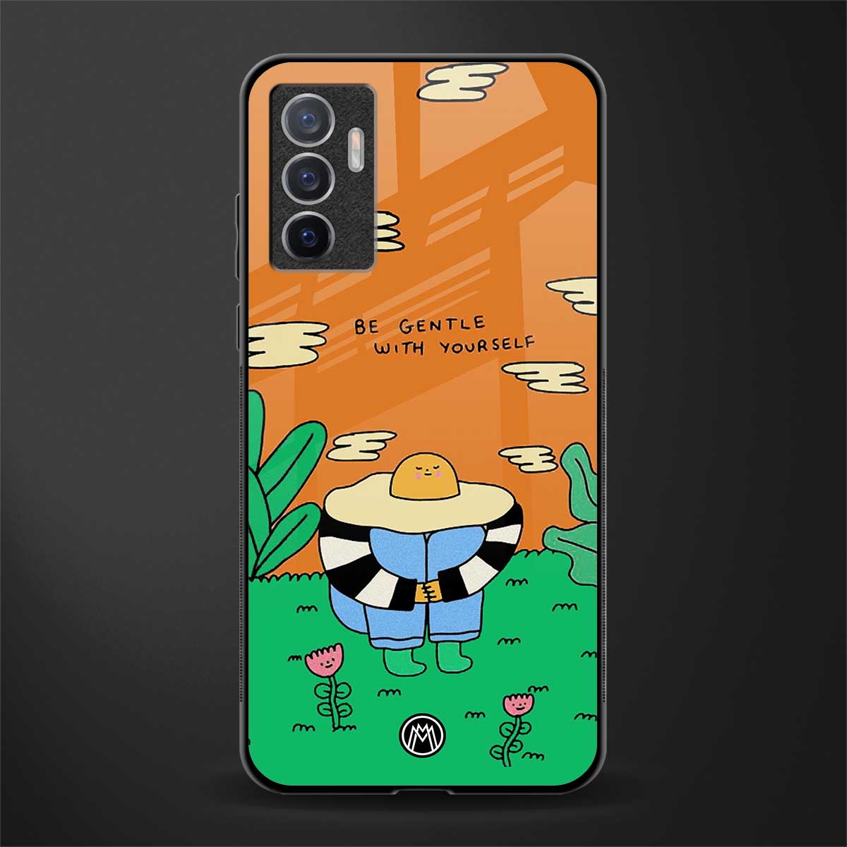 be gentle with yourself glass case for vivo v23e image
