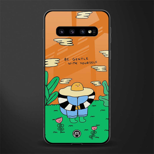 be gentle with yourself glass case for samsung galaxy s10 plus image